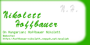 nikolett hoffbauer business card